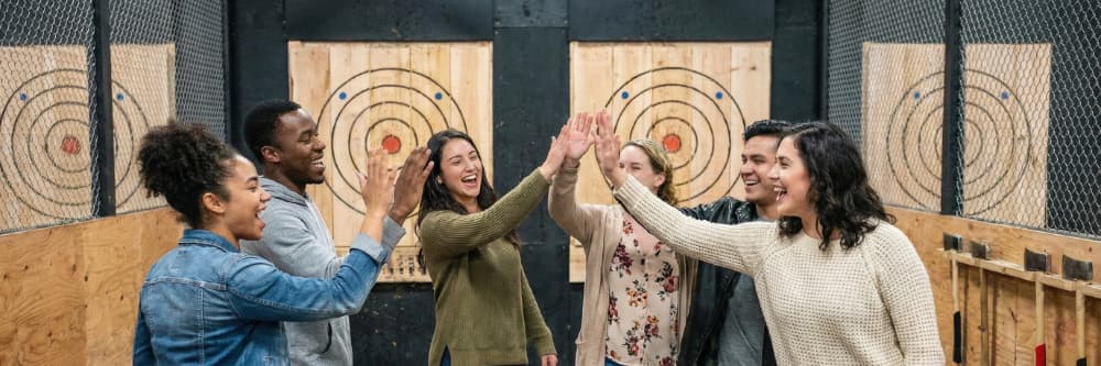 Group event celebration at The Blazing Axe